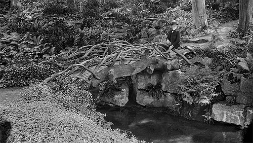 pond en fausse pierre au 19eme siecle